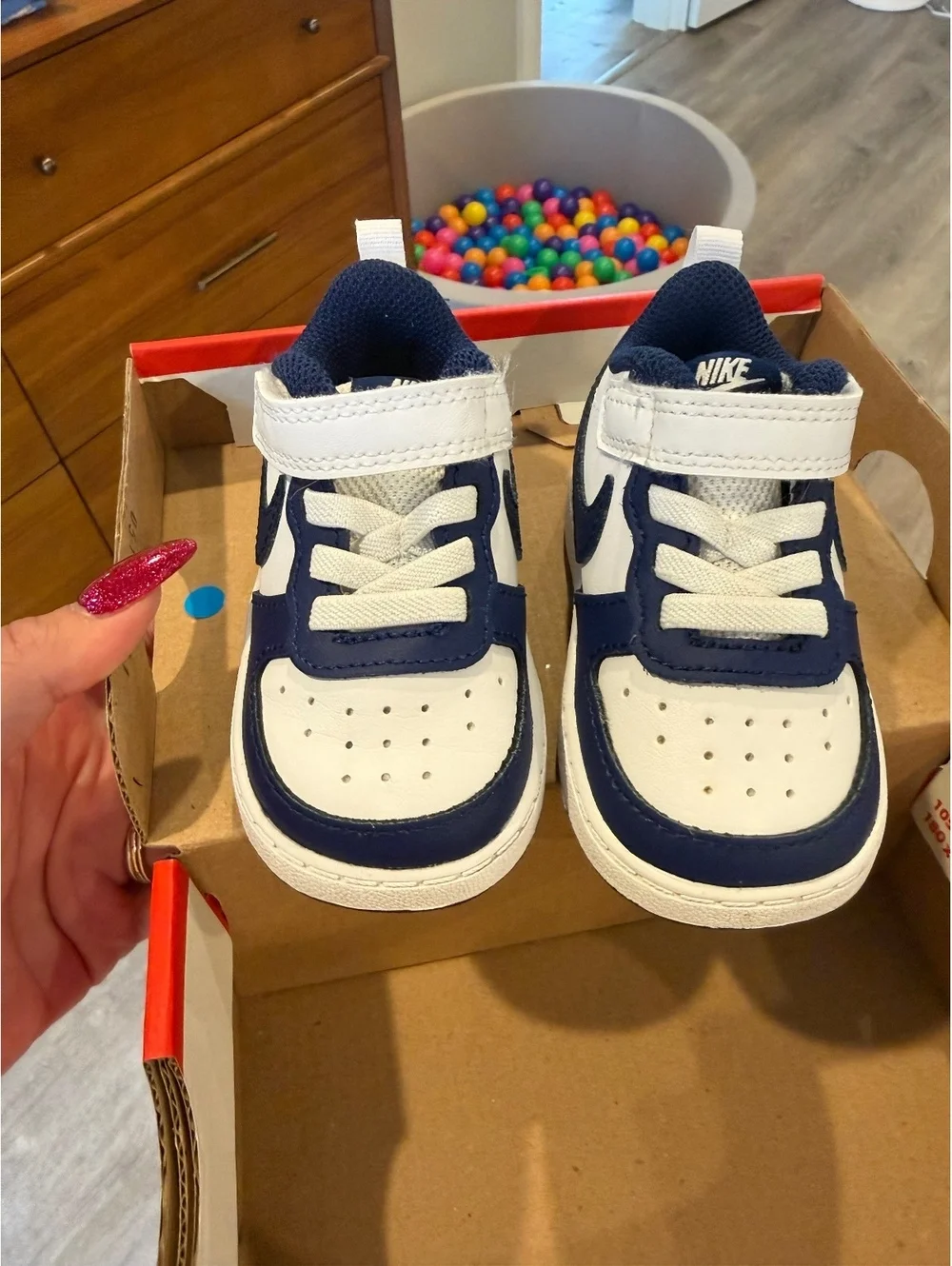 Nike Court Borough Low, 4C, EUC, Baby Sneakers